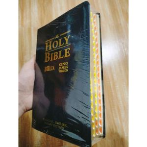 ENGLISH TAGALOG PARALLEL DIGLOT HOLY BIBLE KJV WITH THUMB INDEX & SOFT LEATHERETTE COVER - GOLD EDGEFast Shipping