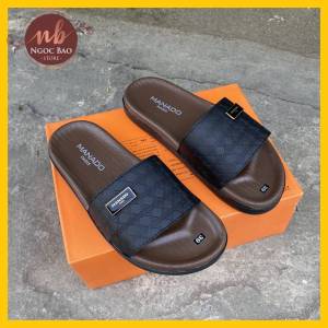 Dép da nam MANADO quai da mềm êm chân chống nước tốt lên chân SANG CHẢNH