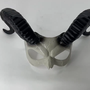 Halloween Masquerade Horn Animals Skull Mask Headdress Half Face Mask Horn Goat Horns Monsters Cosplays Costume Mask