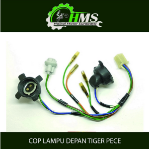 Cop Lampu Depan Tiger "PECE" - Pitingan Fitting Fiting Piting Socket Soket Dop Depan Honda Tiger PC (Satu Lampu Utama  Satu Lampu Passing)