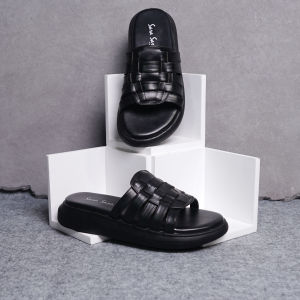 Sarasara LARISSA Sandal slop wanita upper ketupat tinggi 4 cm terbaru kekinian