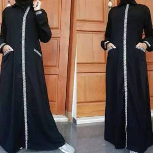 ABAYA HITAM BUSUI BORDIR ZUHRO: Desain Modern & Kualitas Tinggi