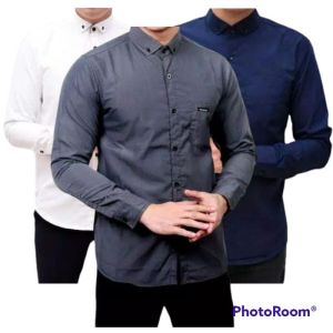 PAKET HEMAT 3pcs 90.000 | KEMEJA POLOS LENGAN PANJANG | KEMEJA PRIA KEMEJA KERJA