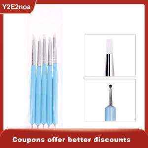 【Y2E2noa】 5Pcs Set Stainless Steel Two Head Sculpting Polymer and Soft Pottery Clay Tool Silicone Modelling Art Shaper Tools