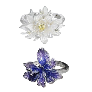 Enamel Artistics Rings Adjustable Size for All Fingers Portable Birthday Or Anniversary Present