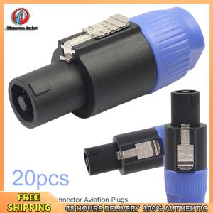 Winnereco 20 Pcs Audio Cable Adapter Connectors 4 Pole Speaker Plug NL4FC Speaker Connector for Amplifier