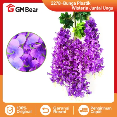GM Bear Bunga Wisteria Juntai Artificial P0581 - Bunga Wisteria Juntai Imitasi Artificial Flowers
