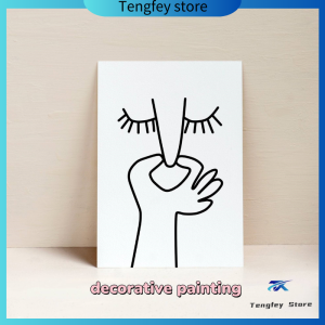 Unique Fun Toilet Mural - Humorous and Abstract Bathroom Logo with Minimalist Line Art Design - Toilet Wall Decoration