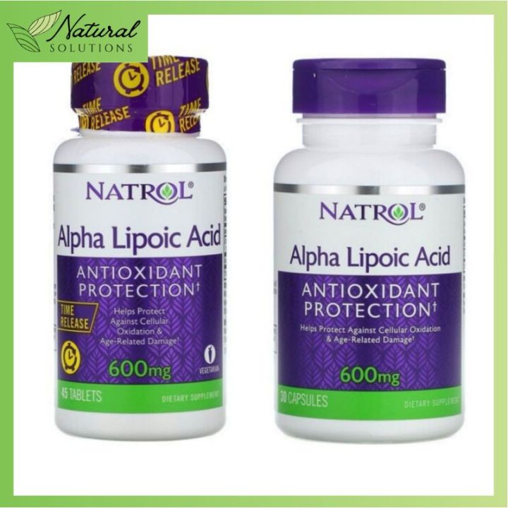 Natural Solutions Natrol, Alpha Lipoic Acid, Time Release, 600 mg, 45