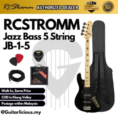 RCSTROMM 5 String Jazz Bass Electric Guitar ( JB-1-5 / KB02-5 ) 5 tali gitar bass 贝斯 gitar bass pakej set J-bass