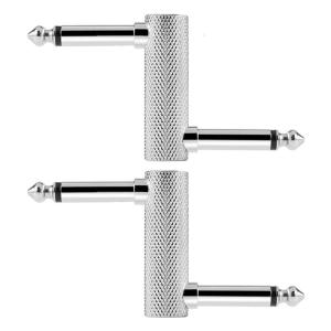 2pcs 6.35mm 1/4 Z gõ giắc cắm đực đến đực Giắc kết nối Phơ Guitar Coupler Phơ hiệu ứng cho Đàn ghita để kết nối bàn đạp