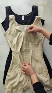 ชุดกระชับสัดส่วน Fajas Colombiana สำหรับผู้หญิง ควบคุมหน้าท้อง หลังผ่าตัด ชุดกระชับสัดส่วนเต็มตัว ยกกระชับพร้อมซิปเป้า ชุดบอดี้สูทหรูหรา