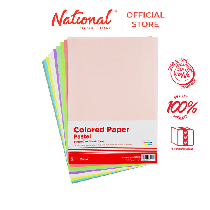 Best Buy Colored Paper Pastel 80Gsm 10S Assorted Color A4 | Lazada PH