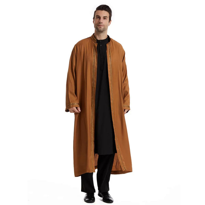 Jubba Thobe for men Abaya Muslim Jubbas Thobes Man Long Caftan Saudi ...