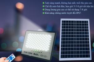 [ Đèn Nhập Khẩu ] Đèn 100W Năng Lượng Mặt Trời AZPro - Đèn Cao Cấp Giá Rẻ Ánh Sáng Mạnh Không Hại Mắt Chống Nước IP67 Sử Dụng Liên Đến 7 - 8 Giờ Dùng Bền Bỉ Lâu Dài