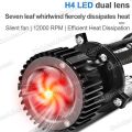 2pcs Lampu LED Utama Y7D Y6D 24 Volt Projector Mini H4 Truk Bus Canter Fuso Tronton Kipas RHD LHB Bi H4 mini Projector H4 projie Cut Off Motor Mobil - Putih. 