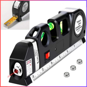 KING LEVELPRO3 ALAT TUKANG BANGUNAN Penggaris Waterpass Meteran Laser dan Manual 250Cm Multifungsi