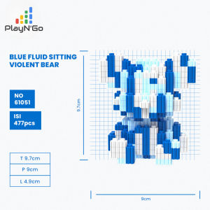 Original Nano Blocks Violent Bear Mini Bricks 3D Model Mainan Blok Susun Brick Konstruksi DIY