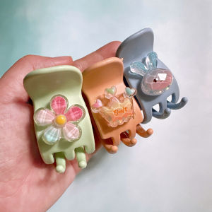 Set Kẹp tóc càng cua charm capybara gấu dâu hồng lotso losto nâu sữa TIMSTORE