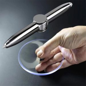 NALANILI Creative Multi-Function LED Ballpoint Pen Spinning Pen Gyroscope Fidget Spinner Pen