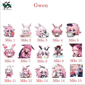 Honkai Impact - Set 10/15 Sticker Yae Sakura game Honkai Impact hình dán trang trí mũ bảo hiểm vali điện thoại laptop...siêu đẹp chống nước chống xước