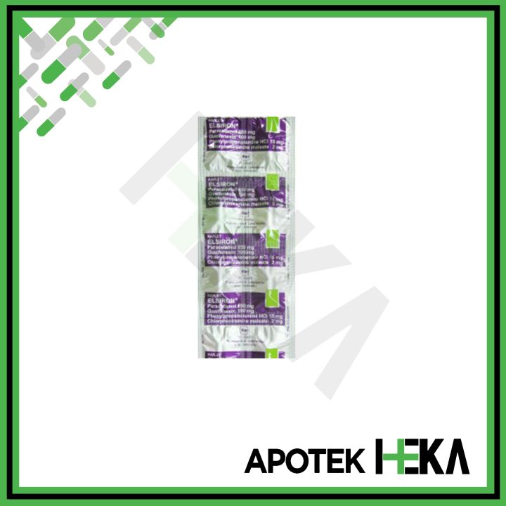 Elsiron Kaplet Strip isi 10 Tablet - Paracetamol untuk Flu