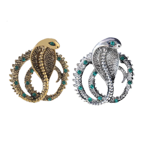 Elegant Snake Brooches with Rhinestones Stylish Animal Snake Lapel Pin Wedding Brooch for Women Costume Decoration