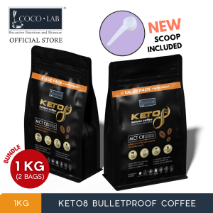 Keto8 Bulletproof Coffee 1KG [Value Pack] | Bulletproof Keto Coffee with MCT C8 - no added sugar | mental alertness energy weight loss keto