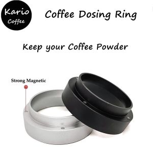 【SG Ready 】51mm 53mm 58mm Stainless Steel Dosing Ring Coffee Espresso Dosing Funnel Ring Catcher Fits for Espresso Barista Filter Basket Portafilter