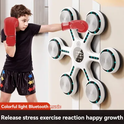 HOMEAPPLIANCESOLUTIONS Electronic intelligent music boxing machine for adults and children response electronic target trainer with light rhythm card point music boxing wall target music room sandfight equipment