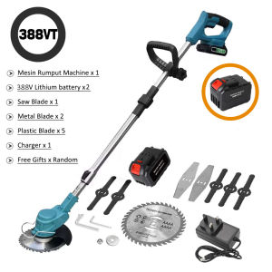 Makita Cordless Grass Trimmer Multifunction Battery Lawn Mower Cordless Grass Cutter Electric Grass Trimmer Rechargeable Wheeled Grass Trimmer