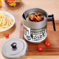 Stainless Steel Oil Filter Pot Kitchen Cooking Tool Storage Can Grease Strainer Container. 