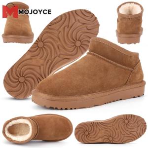 MOJOYCE Womens Snow Boots with Faux Fur Lining Ankle Boots Anti-Slip Winter Shoes for Hiking and Daily Use