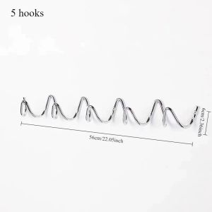 Sacesr Ins Wave Hanging Hook Bauhaus Silver Hanger Wall Mount High-end Entrance Wall Bag Clothes Hook Door Wall Hanging 9H4B3
