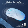 Chuột chơi game không dây ONIKUMA CW917, chuột quang im lặng có thể sạc lại, chuột máy tính USB cho laptop 2.4G. 