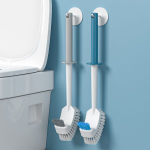 Combo 2 Bàn Chải Vệ Sinh Toilet 2 Trong 1 Móc Treo Tường Chà Cọ Bồn Cầu Nhà Vệ Sinh Phòng Tắm Phù Hợp Cho Mọi Gia Đình