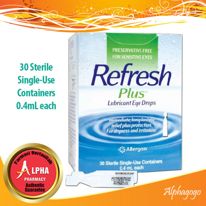 Refresh Plus Lubricant Eye Drop 30 Sterile ALLERGAN (1 Box) Lazada