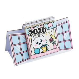 2026 Desk Calendar Standing Flip Calendar Desktop Ornaments Monthly Calendar Lucky Dog Calendar Office Supplies