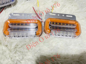 COMBO 2 đèn sườn đèn hông xe tải 12v 24v nháy đuôi chữ C siêu sáng.