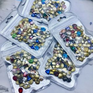 [HCM]Set 100 viên đá mix màu- Đá khối nhân tạo đính móng tay đa dạng kiểu dáng màu sắc sang chảnh chuẩn thời thượng
