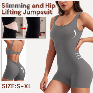 V-Shaped Backless Slim-Fit Hip Lift Romper Womens Seamless Jumpsuit Slim Fit Yoga Jumpsuit One-Piece Body Shapewear