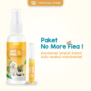 KIYOPAW Paket Bundling Anti Kutu Spray Anti Kutu Serum Kucing Anabul Anjing NO MORE FLEA