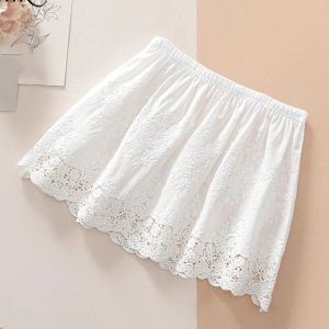 JONATHANSDG WomenS Lace Embroidery High Waist Mesh Underskirt Slips Short Petticoat Summer Spring