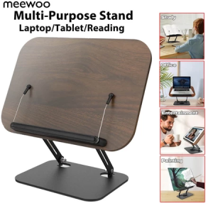 360-Degree Rotating Multi-Purpose Foldable Aluminum Alloy Bookend Comfortable Bookstand Bookshelf Table for Easy Reading