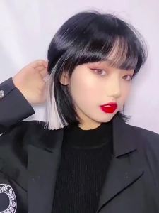 Removable Multicolor Fake Hair Highlights Extensions Temporary Bangs Wig Piece