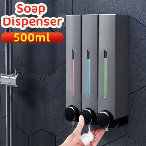 Wall Mounted 500ML Manual Soap Dispenser Bathroom Shower Gel Shampoo Lotion Dispenser for Hotel Home Commercial Use