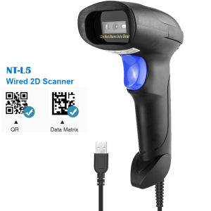 NETUM NT-1228BL QR Barcode Scanner 1D/2D Barcode Reader Support Bluetooth and 2.4G Wireless Compatible with Windows and Android Mac IOS for Retail Supermarkets