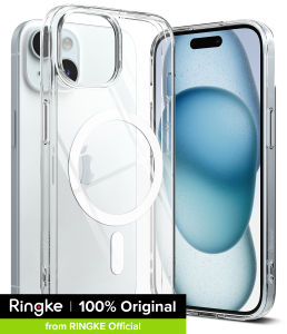 Ringke Fusion Mag Compatible with iPhone 15 Case Cover Transparent Hard Back Shockproof Soft TPU Bumer