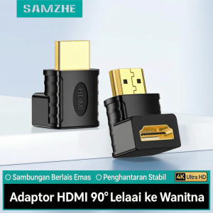 SAMZHE HDMI Male to Female Elbow Adapter 90° 270° HDMI 2.0 4K Ultra HD Multi Angle Converter For Wall Mount TV Laptop Desktop PC Game