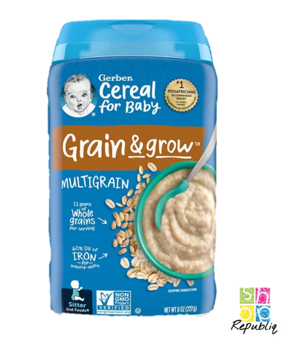 Gerbers Baby Cereal 2nd Foods , Grain & Grow Multigrain / Whole Wheat